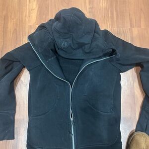 Black Lululemon zip-up hoodie